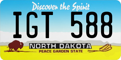 ND license plate IGT588
