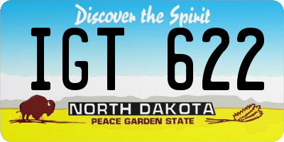 ND license plate IGT622