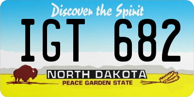 ND license plate IGT682