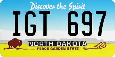 ND license plate IGT697