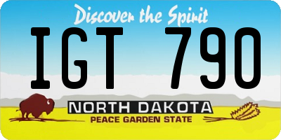 ND license plate IGT790