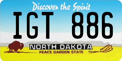 ND license plate IGT886