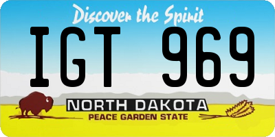 ND license plate IGT969