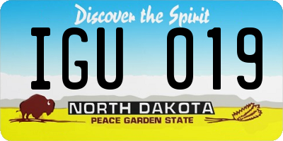 ND license plate IGU019