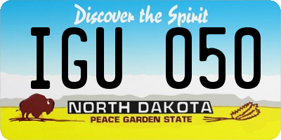 ND license plate IGU050