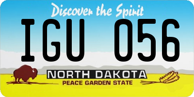 ND license plate IGU056
