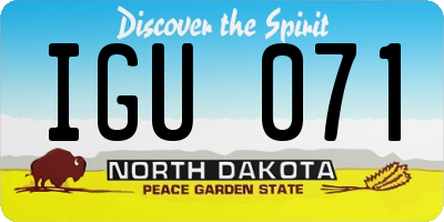 ND license plate IGU071