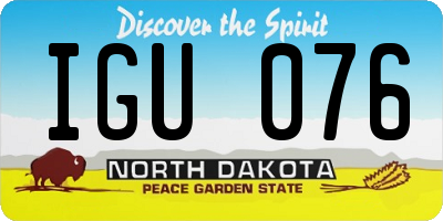 ND license plate IGU076