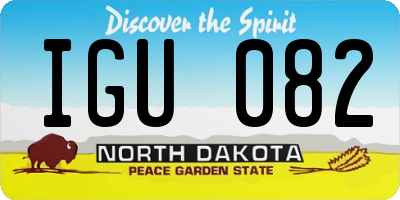 ND license plate IGU082