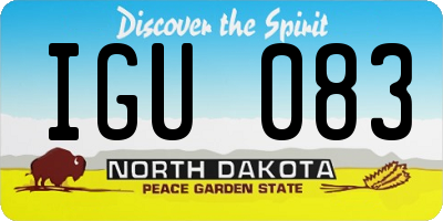 ND license plate IGU083