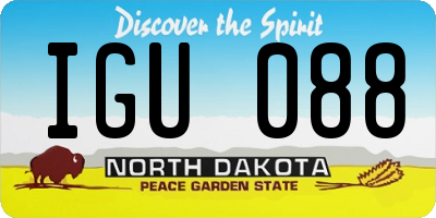ND license plate IGU088