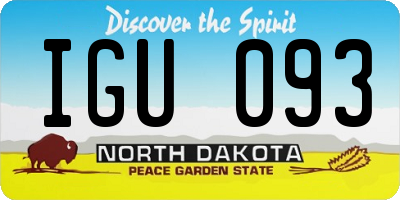 ND license plate IGU093