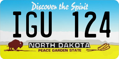 ND license plate IGU124