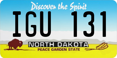 ND license plate IGU131