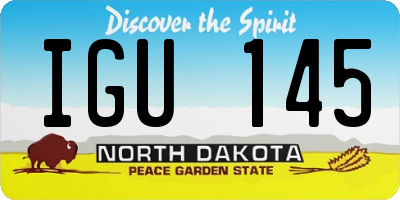 ND license plate IGU145