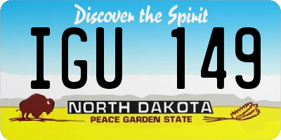 ND license plate IGU149