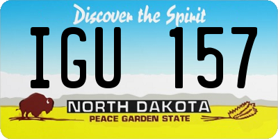 ND license plate IGU157
