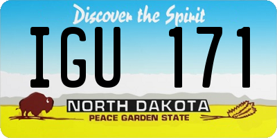 ND license plate IGU171