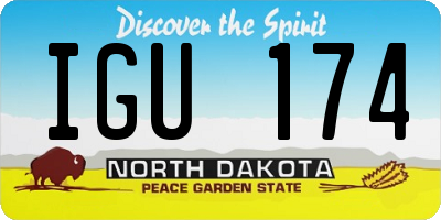 ND license plate IGU174