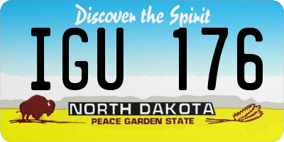 ND license plate IGU176