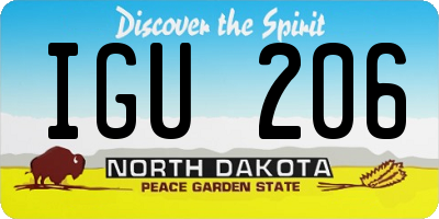ND license plate IGU206