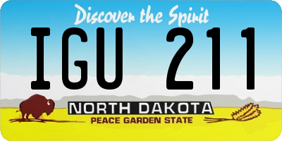 ND license plate IGU211