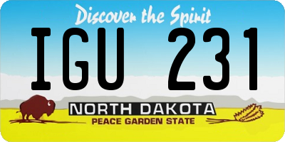 ND license plate IGU231