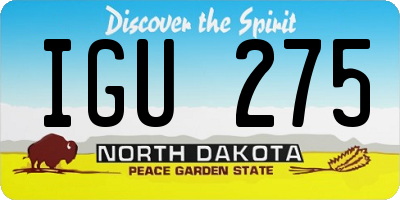 ND license plate IGU275