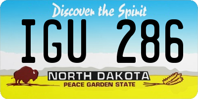 ND license plate IGU286