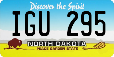 ND license plate IGU295