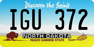 ND license plate IGU372