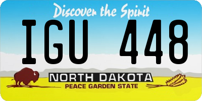 ND license plate IGU448