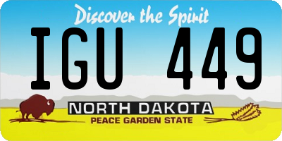 ND license plate IGU449