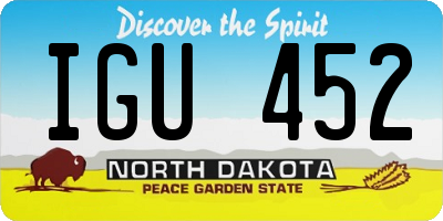 ND license plate IGU452
