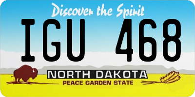 ND license plate IGU468