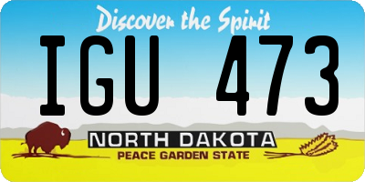 ND license plate IGU473