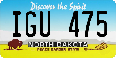 ND license plate IGU475