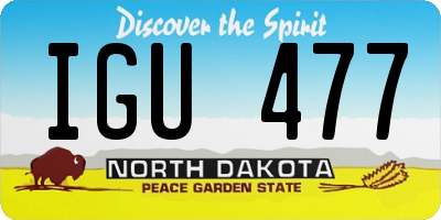 ND license plate IGU477