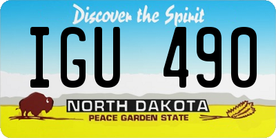 ND license plate IGU490