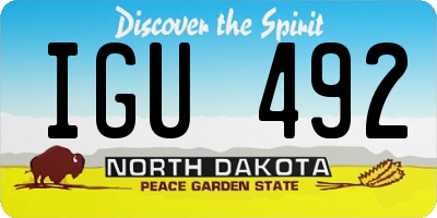 ND license plate IGU492