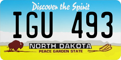 ND license plate IGU493