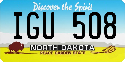 ND license plate IGU508