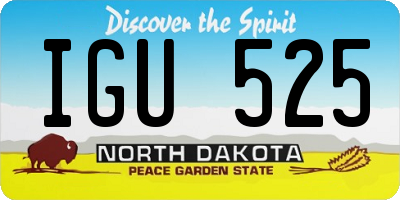 ND license plate IGU525