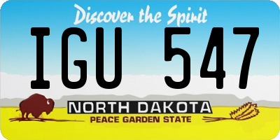 ND license plate IGU547