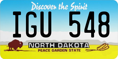ND license plate IGU548