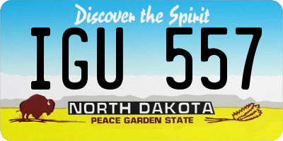 ND license plate IGU557
