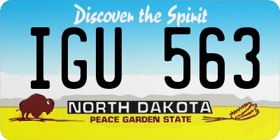 ND license plate IGU563