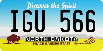 ND license plate IGU566