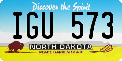 ND license plate IGU573