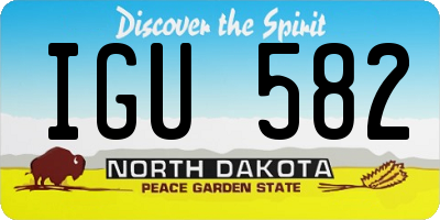 ND license plate IGU582